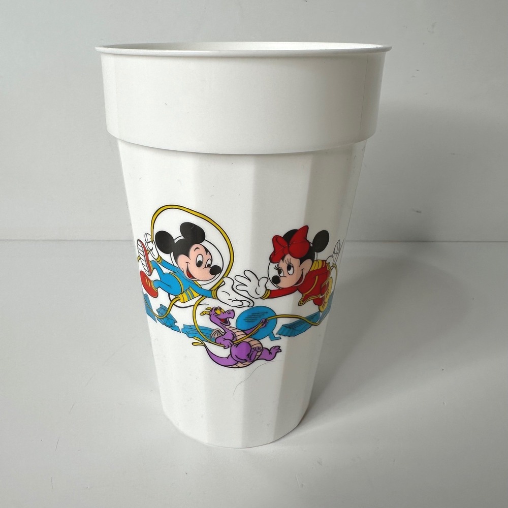 Vintage Disney Coca-Cola Classic Plastic Souvenir Cup Epcot Figment Goofy 1988